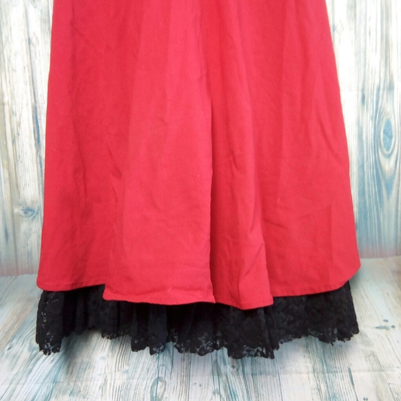 Hot topic Peter Pan collar dress red & black medium - Picture 5 of 10